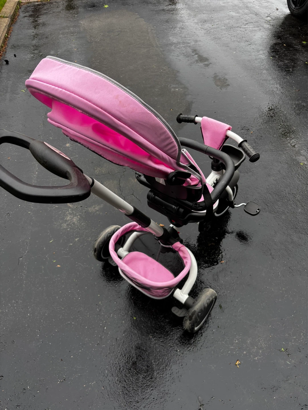 Pink 3-in-1 Tricycle with Parent Handle - photo 3