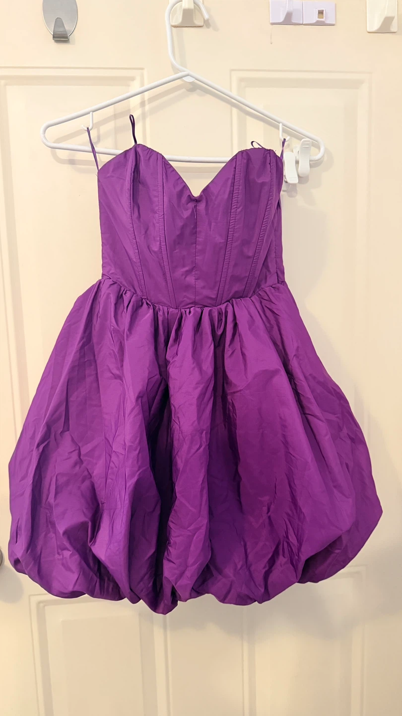 Zara Purple Strapless Bubble Dress. size XS/S