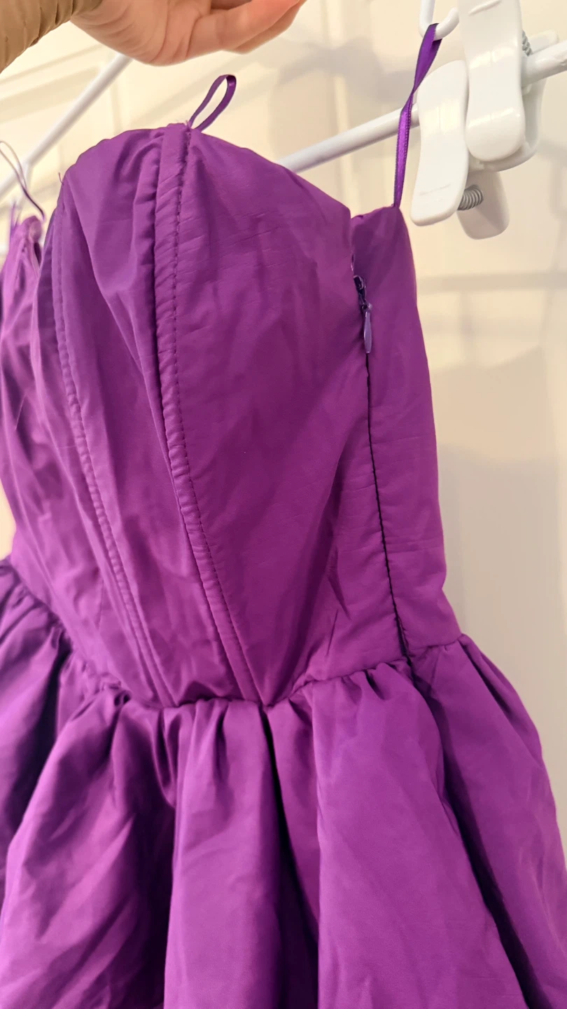 Zara Purple Strapless Bubble Dress. size XS/S - photo 2
