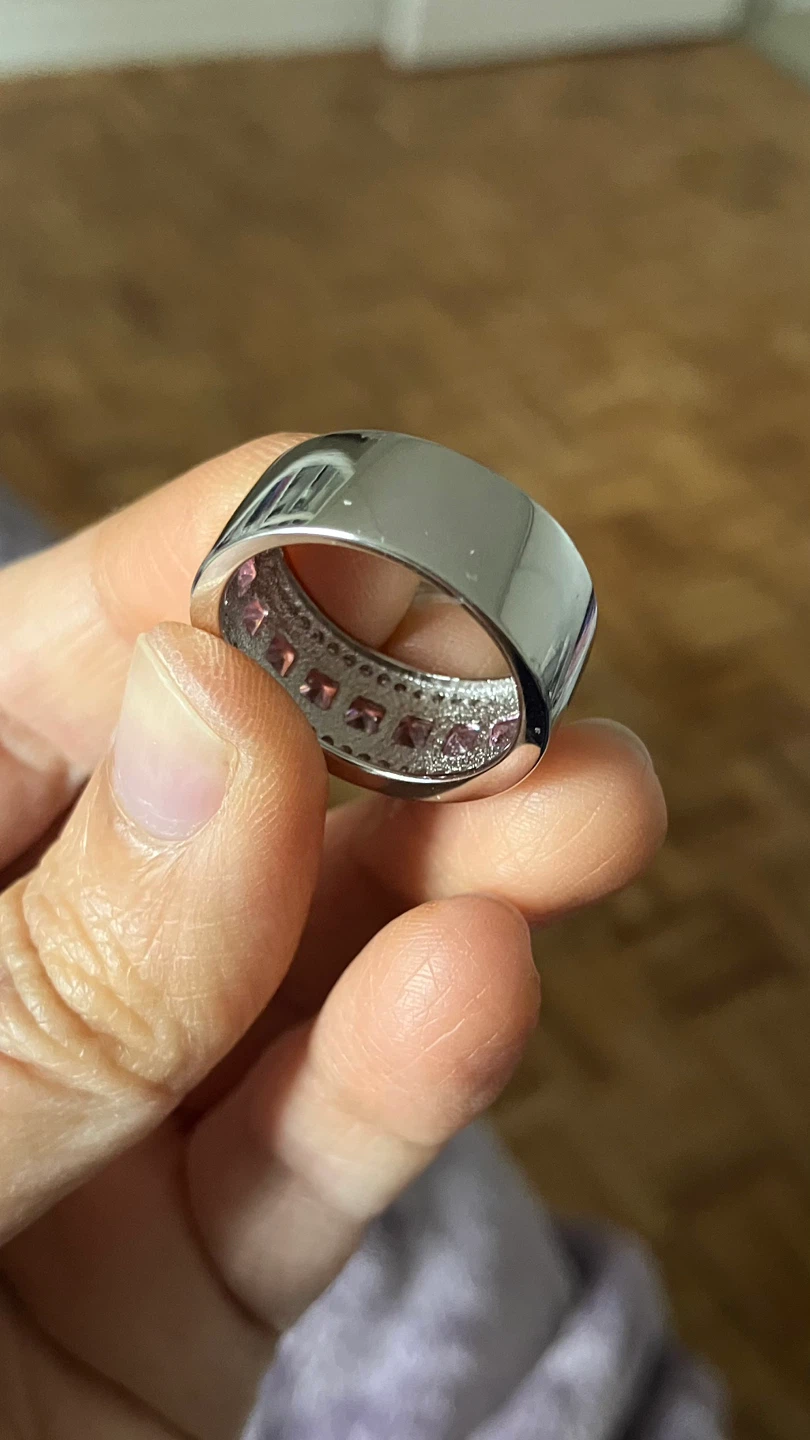 10K White Gold Pink Sapphire and Diamond Ring - photo 4