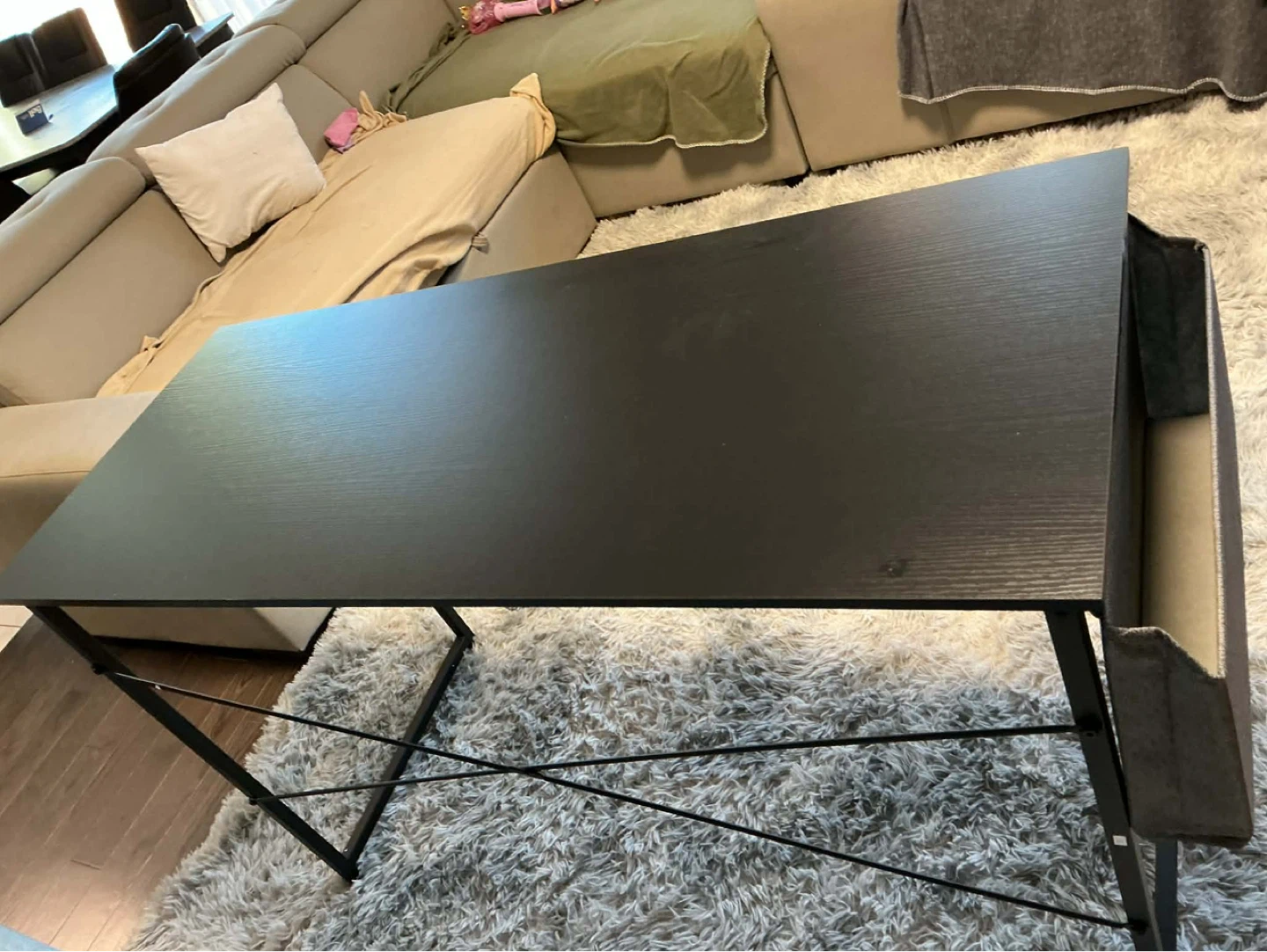 Black Writing Desk with Side Organizer - photo 3