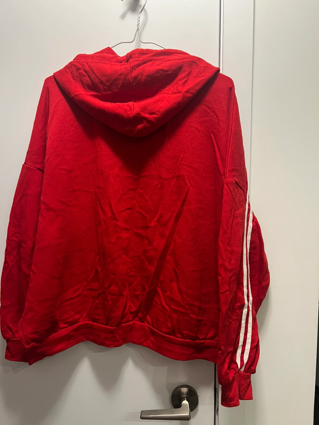 Red Hoodie with White Stripes - photo 2
