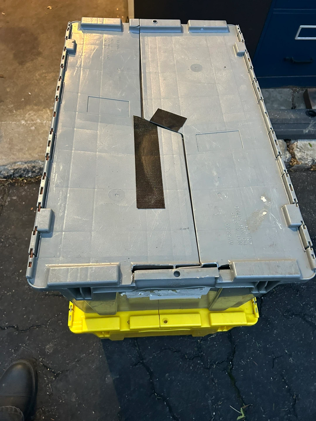 ULINE Yellow and ORBIS Grey Storage Totes with Lids - photo 5