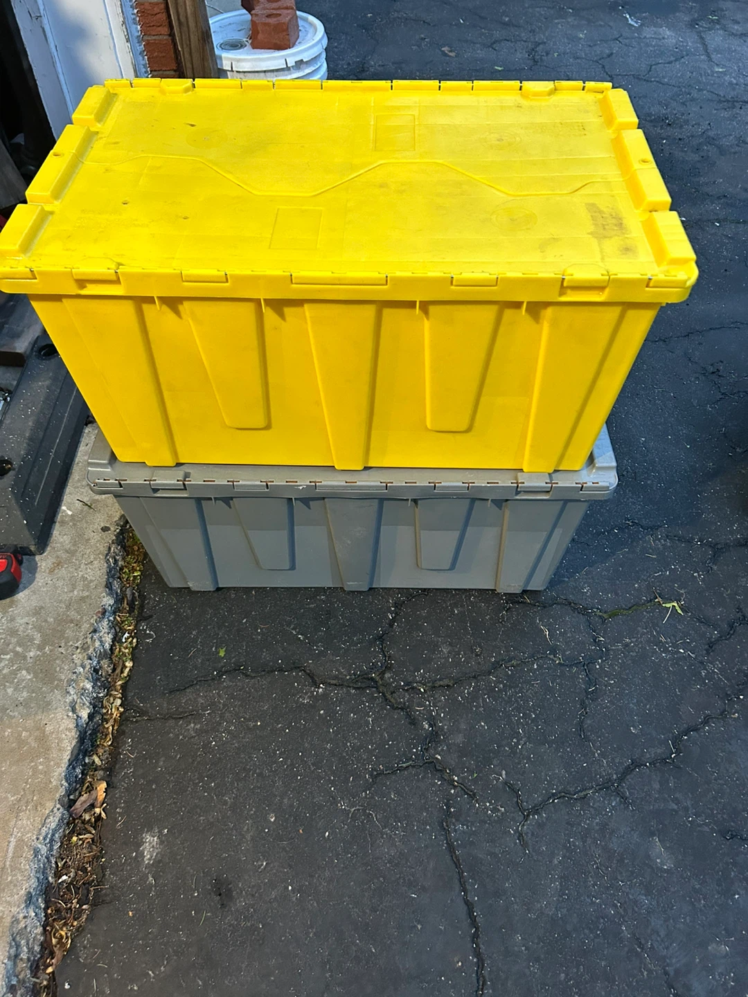 ULINE Yellow and ORBIS Grey Storage Totes with Lids - photo 3