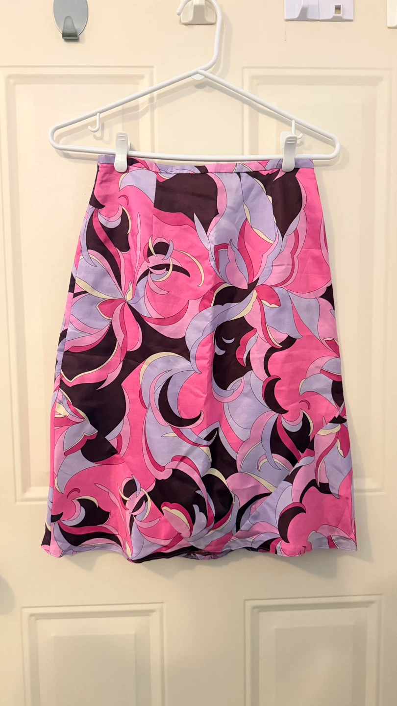 Pink Floral Print Skirt Size 5-6