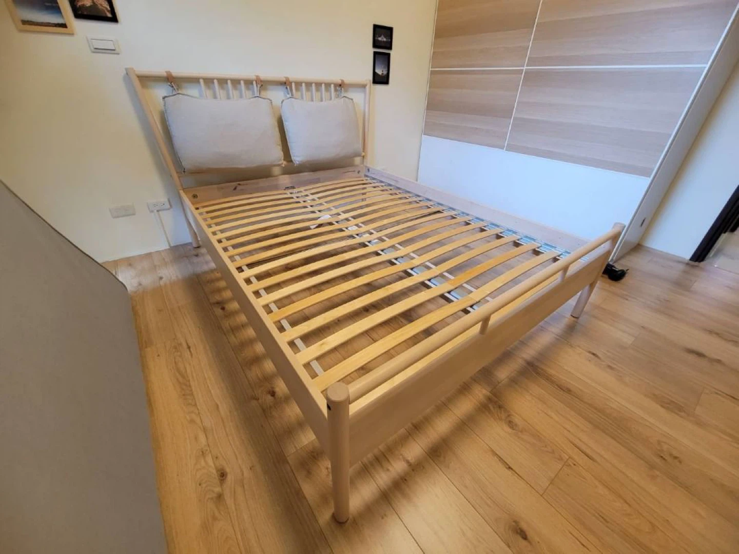 IKEA Queen bed frame, Birch wood