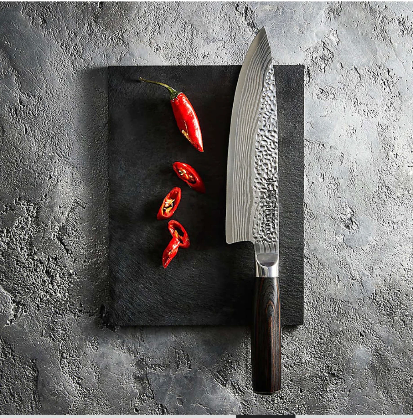 8” Damashiro Chefs Knife with block