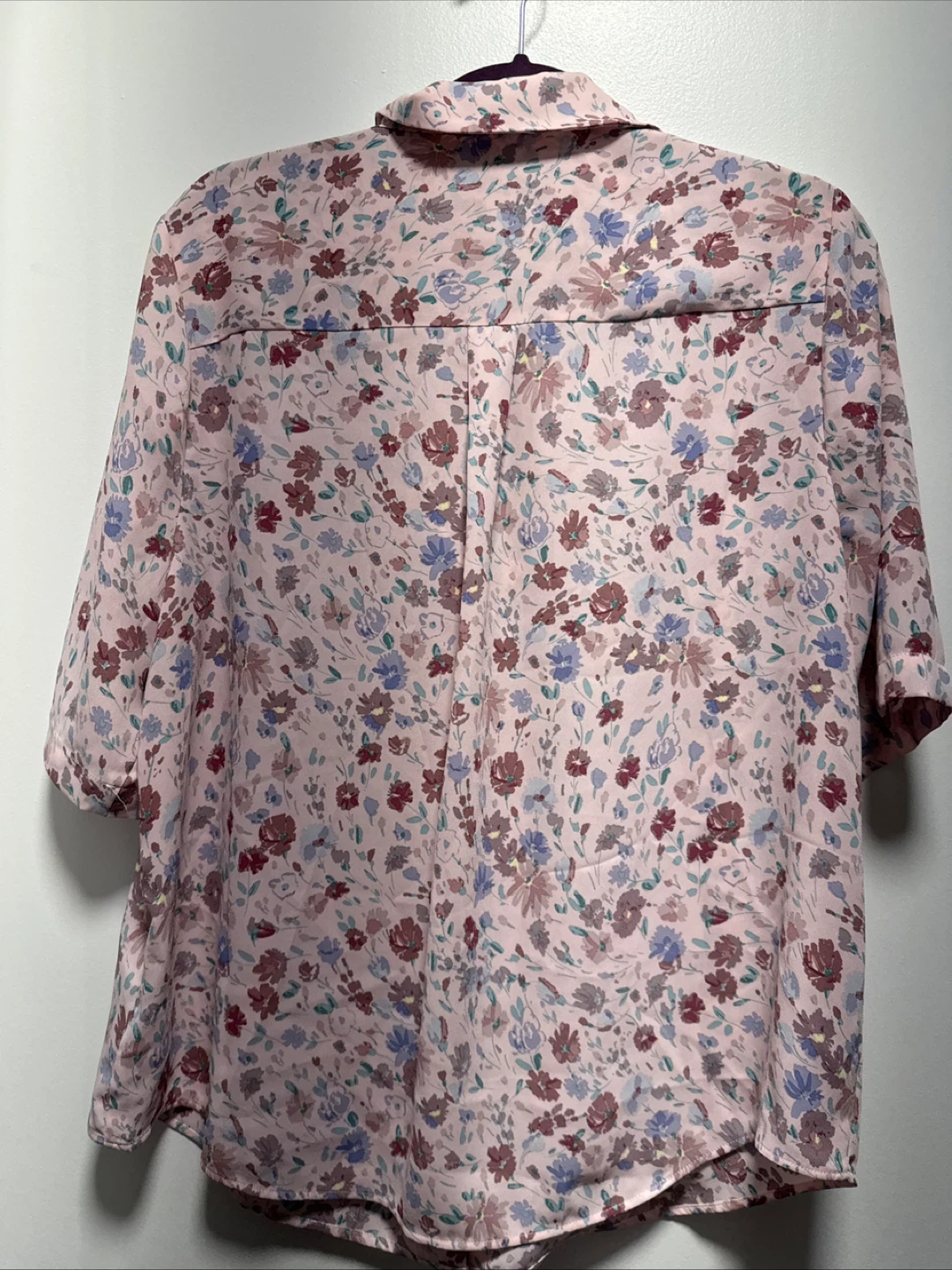 NYDJ Pink Floral Short Sleeve Button Up Shirt - photo 2