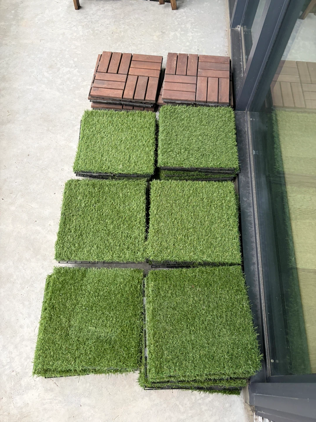 IKEA RUNNEN Decking Tiles  Grass & acacia - photo 4