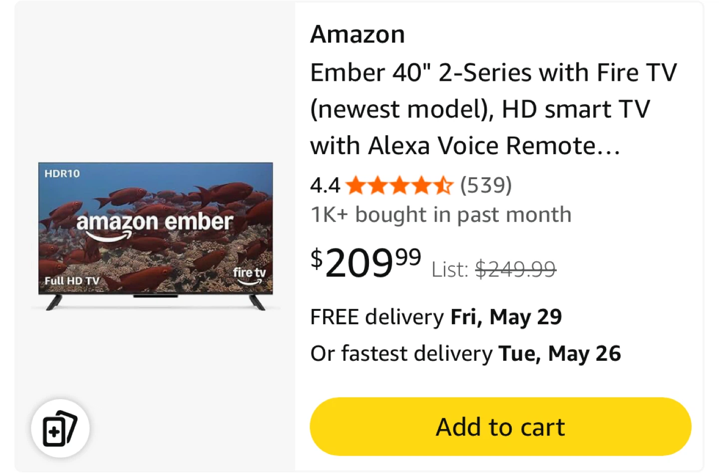 Amazon 40" 2 Series HD Smart TV with Fire TV - photo 2
