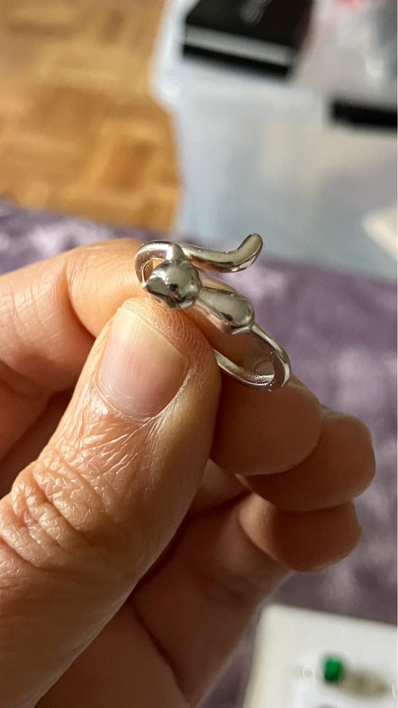 Sterling Silver Cat Ring