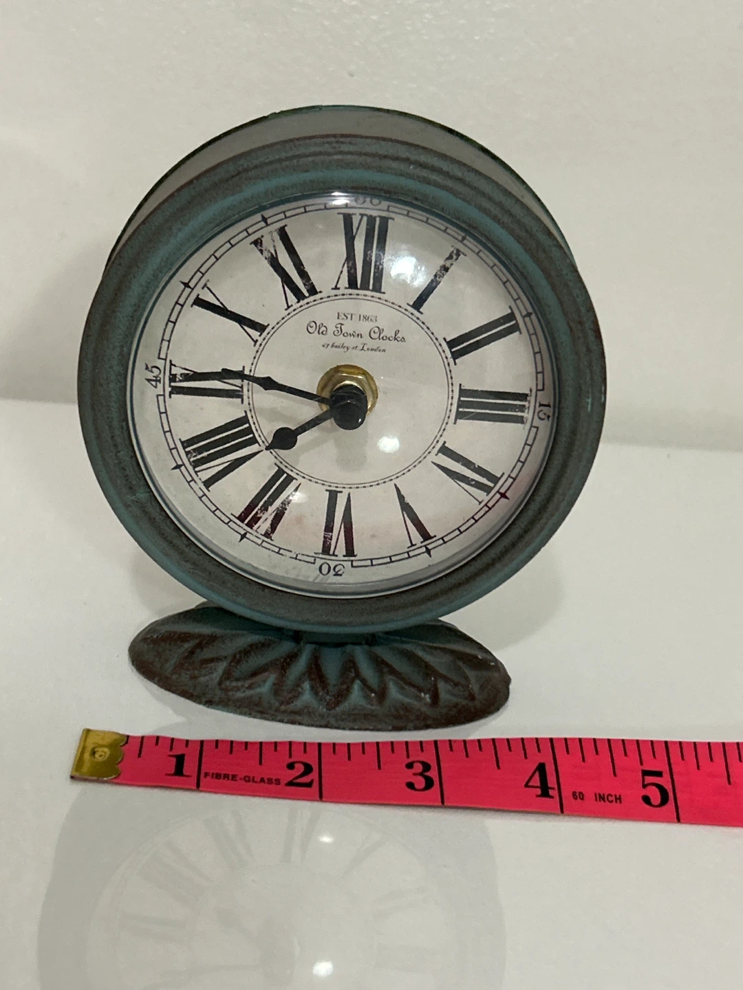 Old Town Clocks Decorative Desk Clock - Teal/Bronze