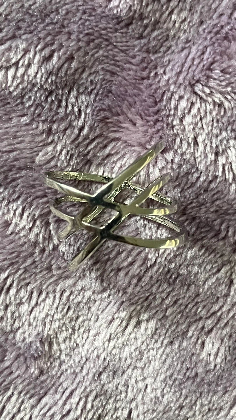 Silver Tone Abstract Caged Ring - photo 3