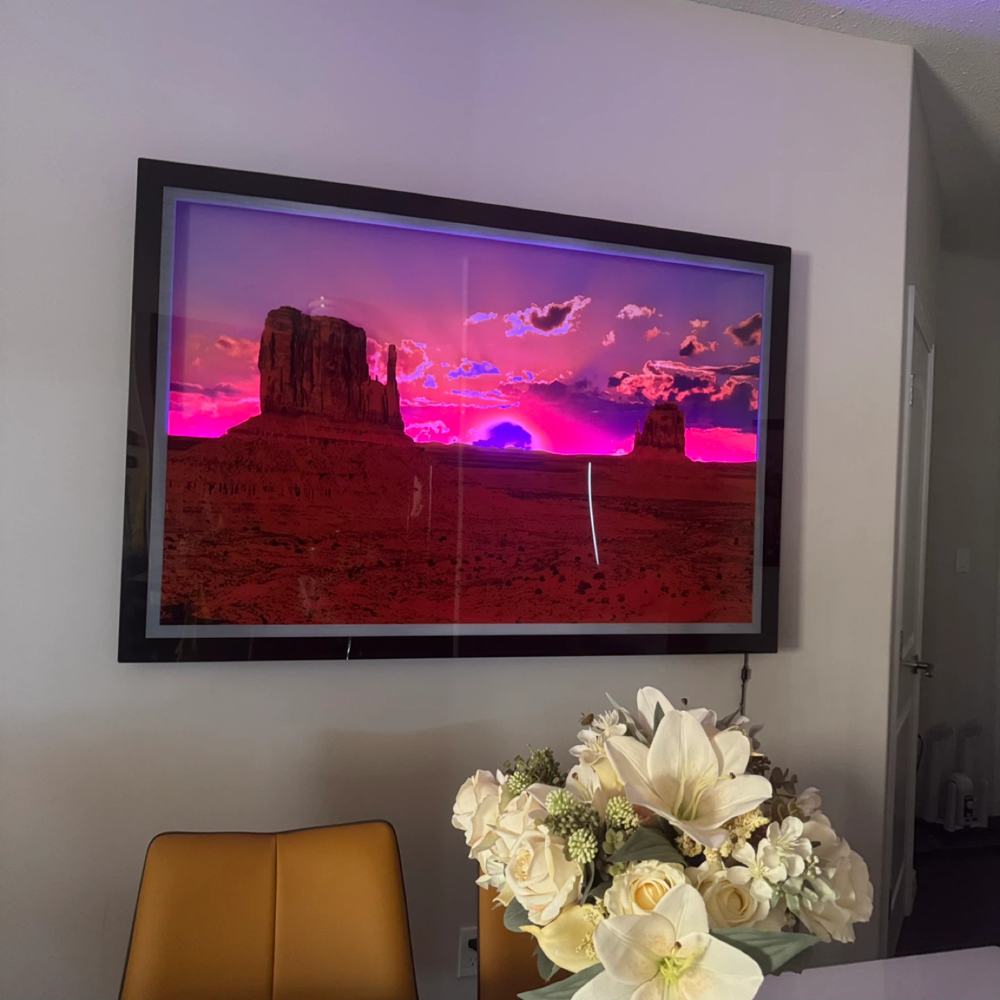 Framed Digital Art Display with Interchangeable Scenes - photo 3