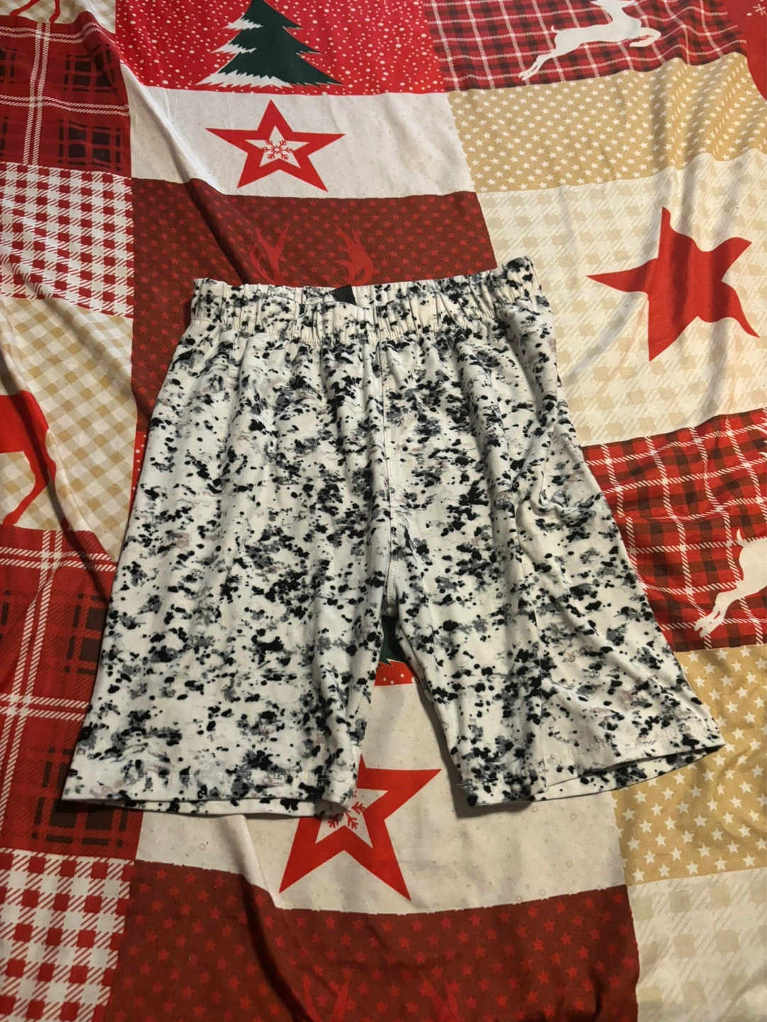Black and White Patterned Shorts