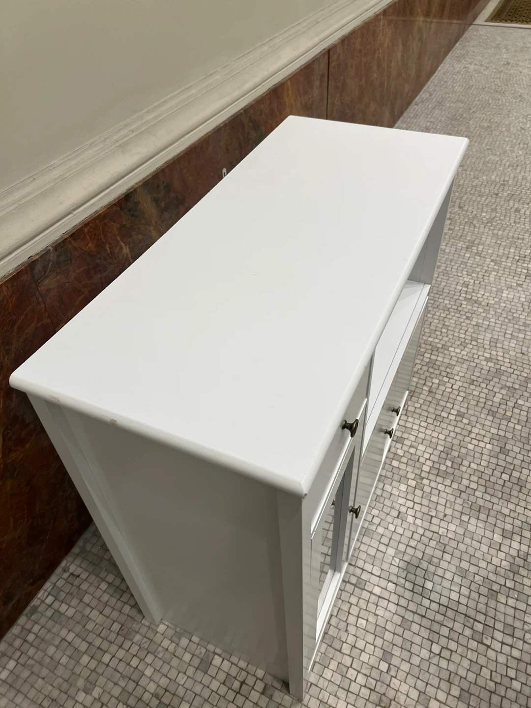 White Cabinet with Drawer - photo 4