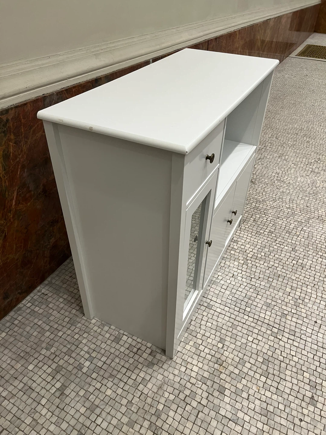 White Cabinet with Drawer - photo 3