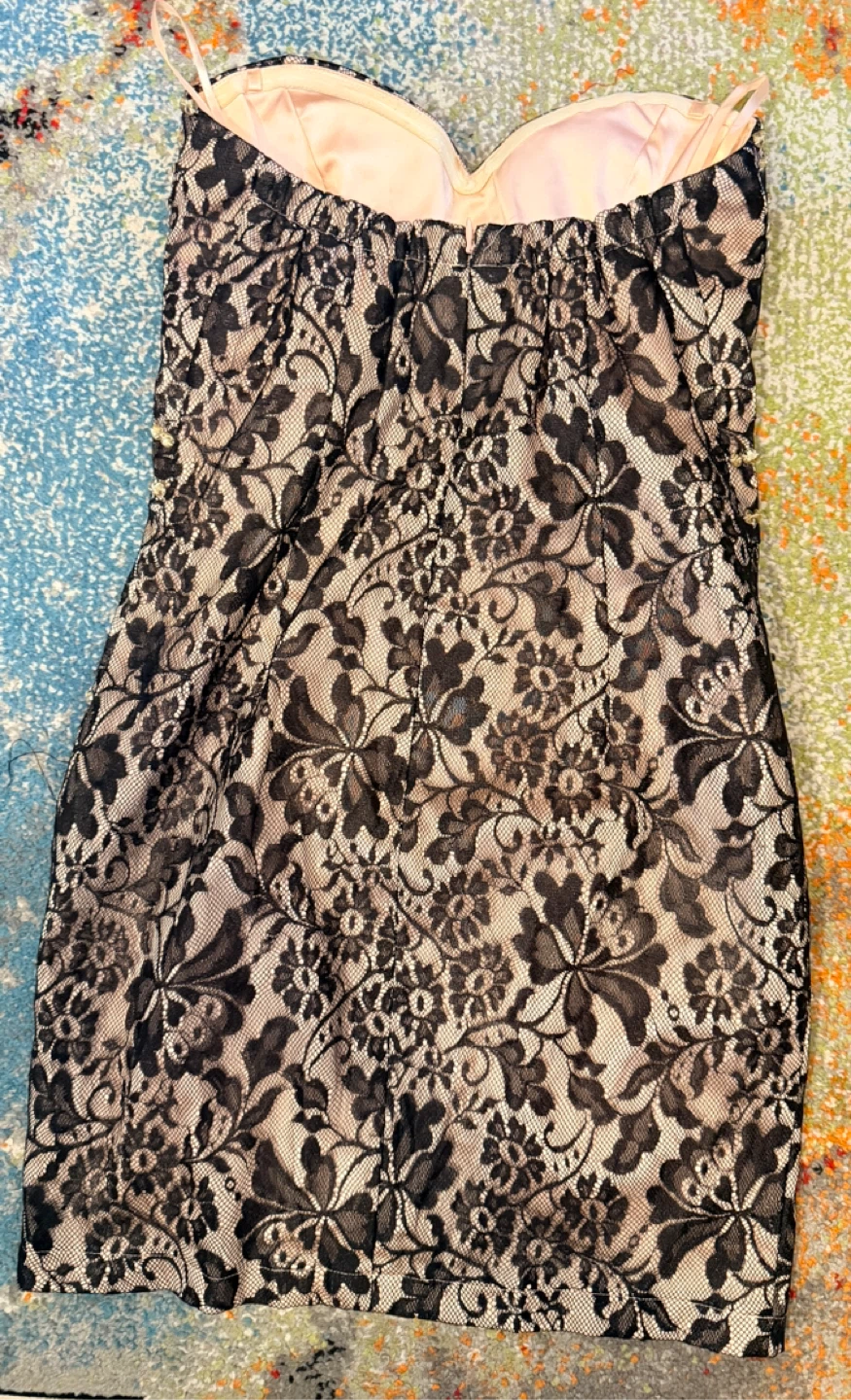 Strapless Embellished Lace Dress Size S/M - photo 3
