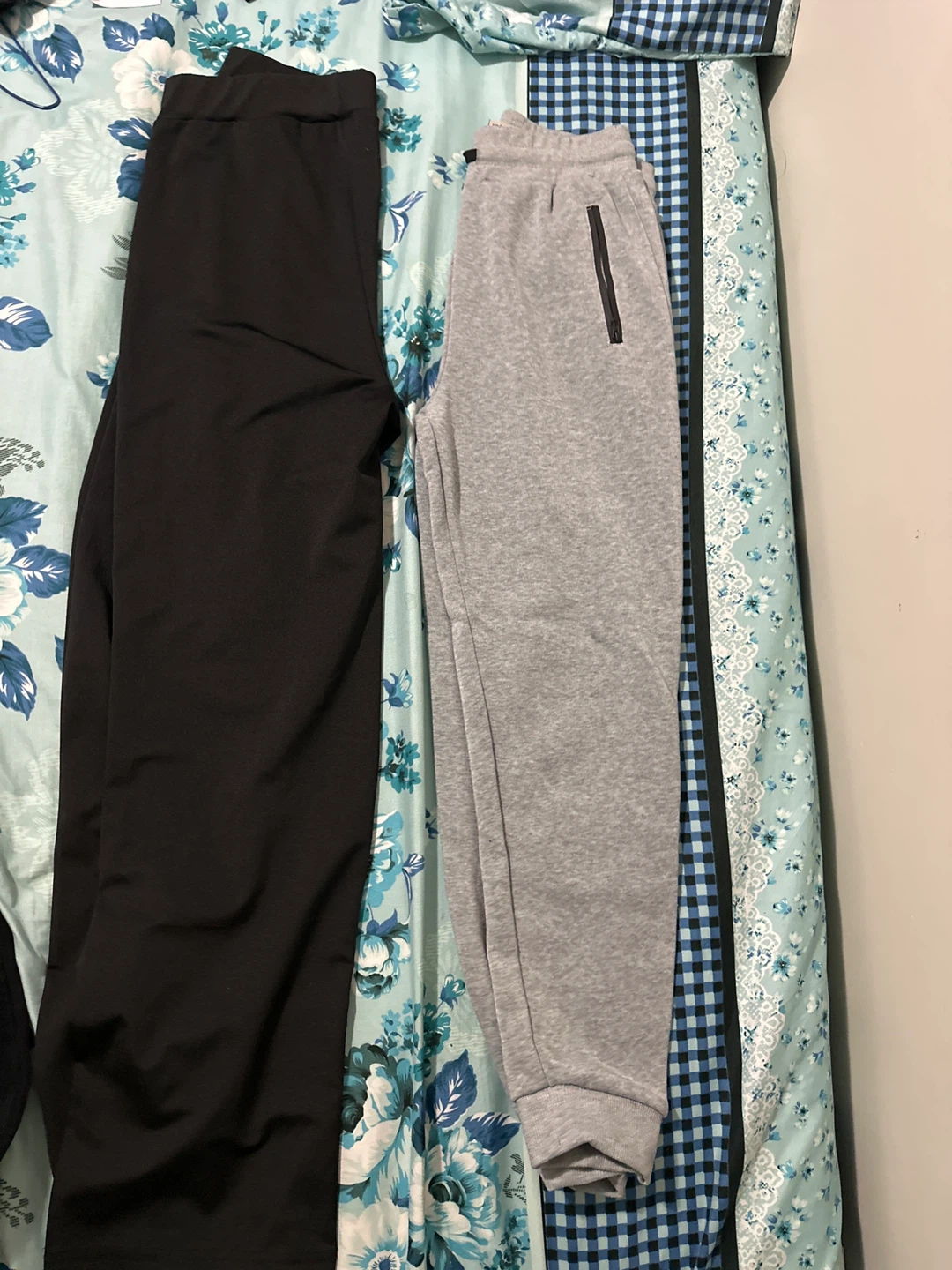 2 Pairs of Sweatpants - Black and Grey