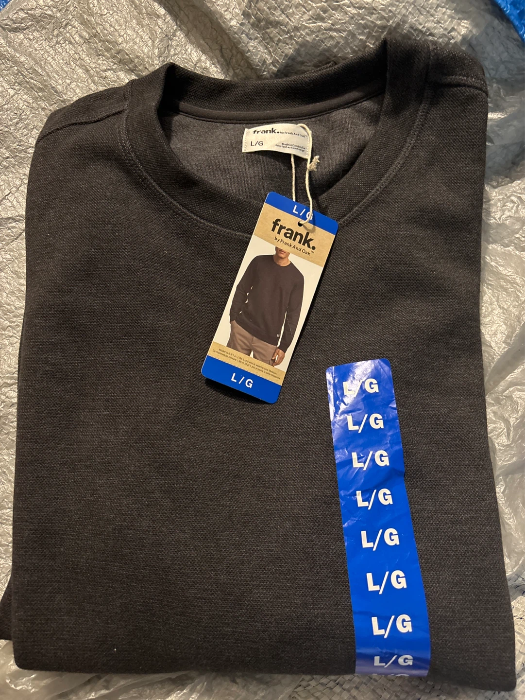 Frank And Oak Crewneck Sweatshirt - Charcoal - Size L