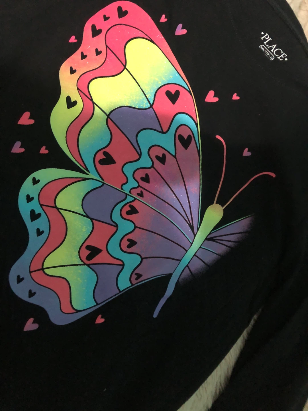 The Children's Place Black Butterfly Long Sleeve Shirt XXL/18 - photo 4