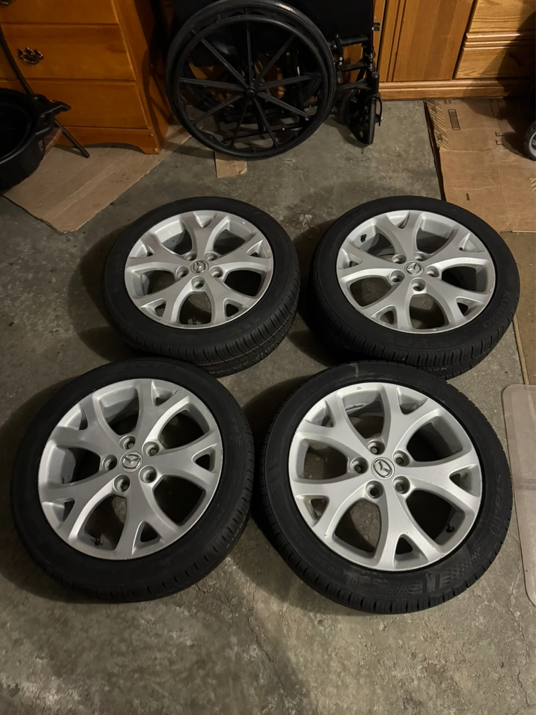 Set of 4 Mazda Alloy Wheels with Tires - photo 3