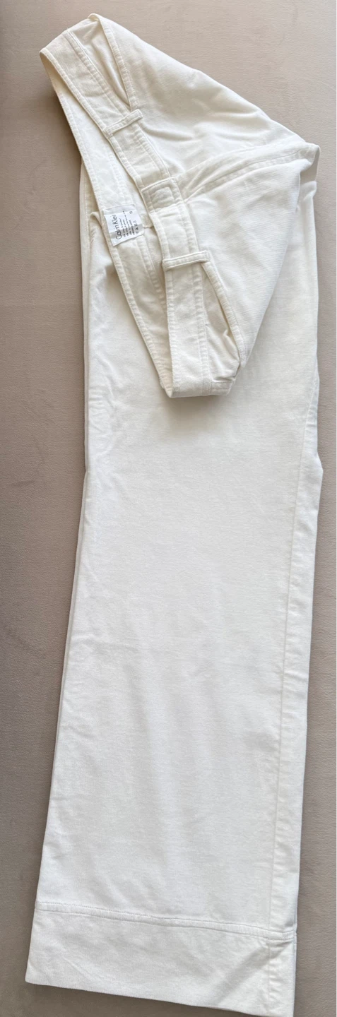 Calvin Klein White Wide Leg Pants
