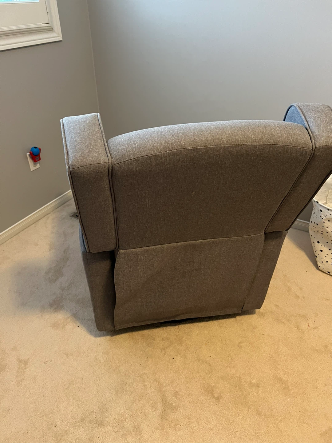 Grey Nursery Rocker Recliner - photo 4