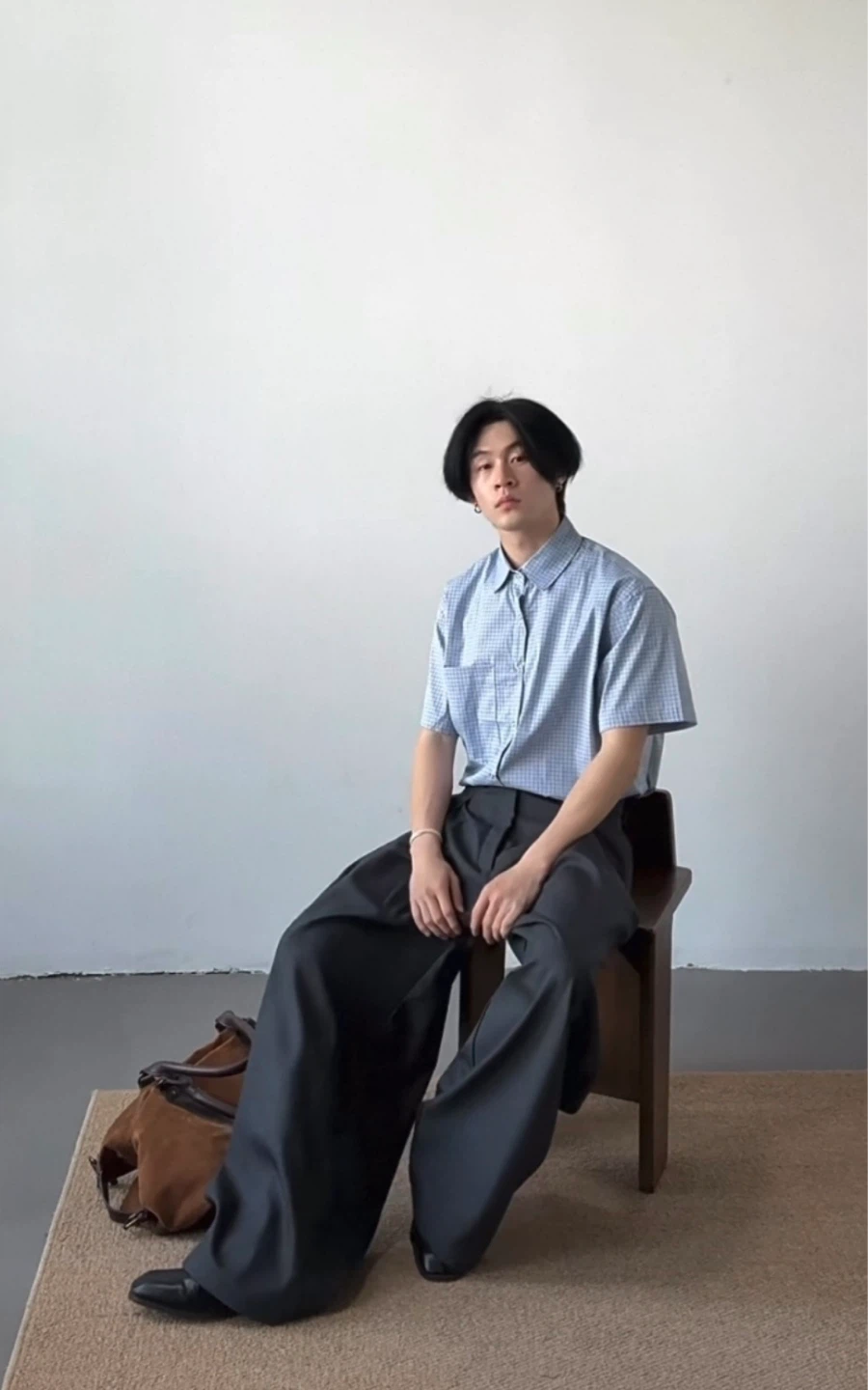 Mion Tiak Corridor Wide-Leg Casual Trousers - photo 3