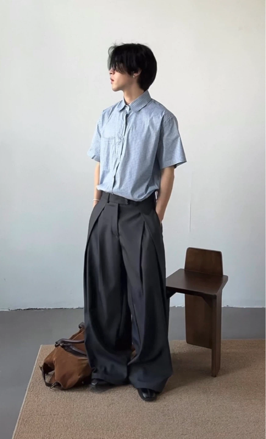 Mion Tiak Corridor Wide-Leg Casual Trousers - photo 4