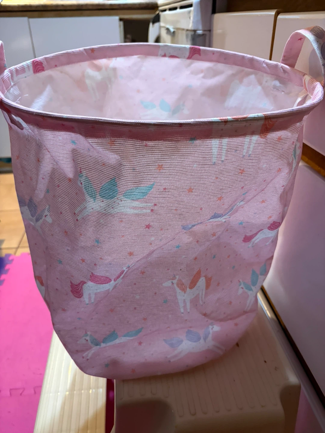 Pink Unicorn Storage Bin
