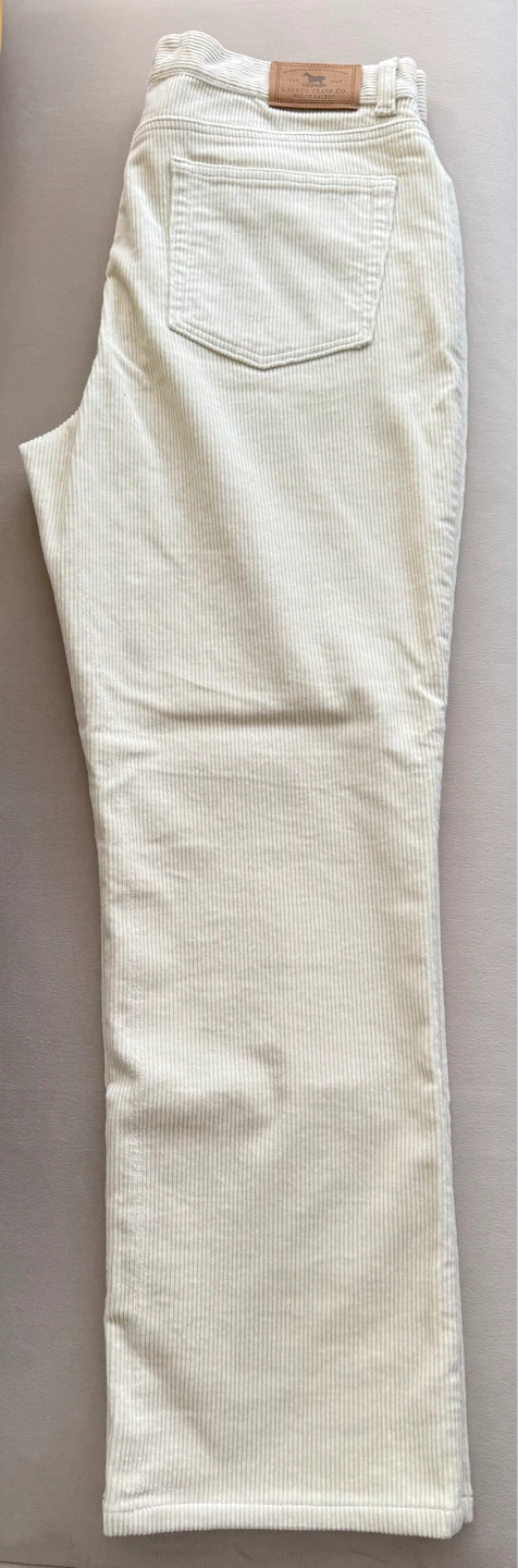 Lauren Corduroy Pants Cream Size 12 - photo 2