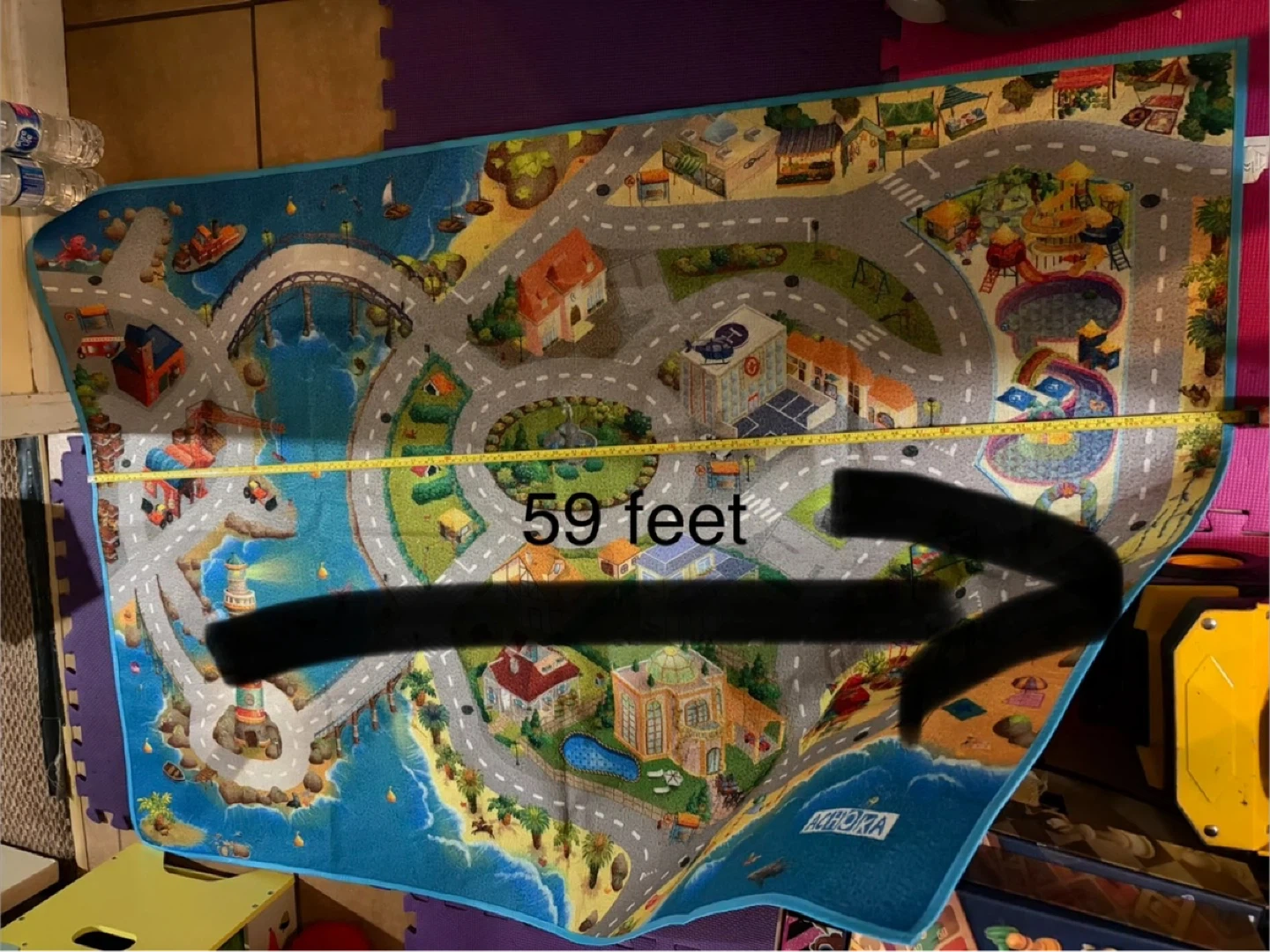 Kids Play Mat Rug - City Road Traffic Scene - photo 2
