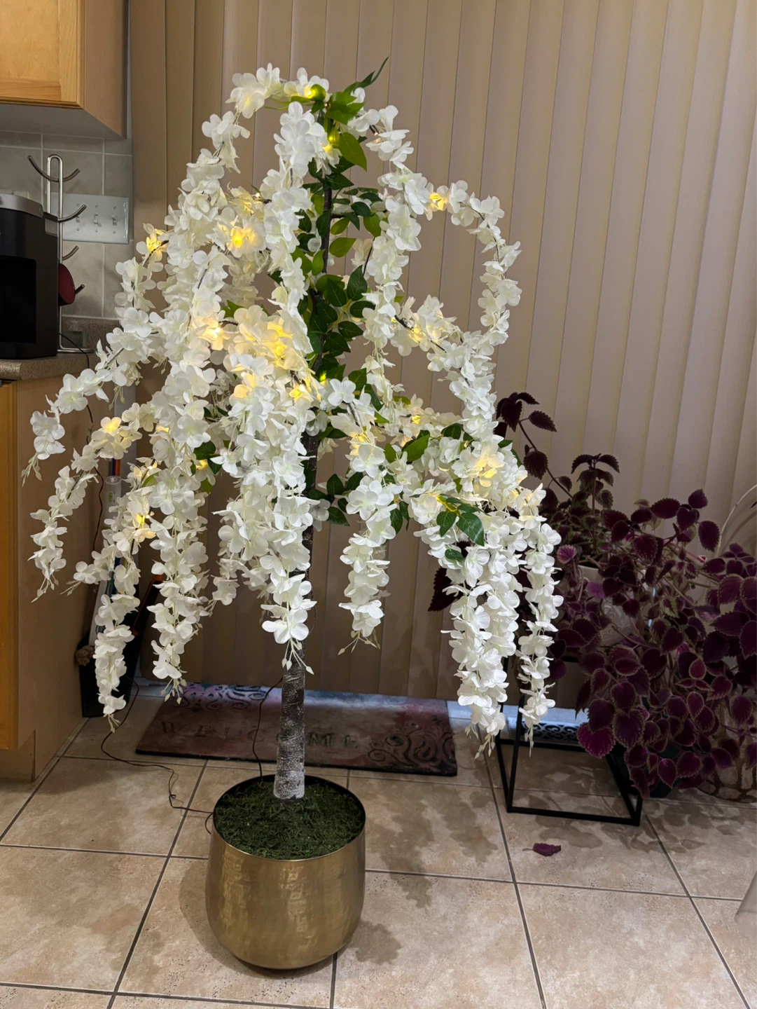 Artificial Wisteria Tree with Lights