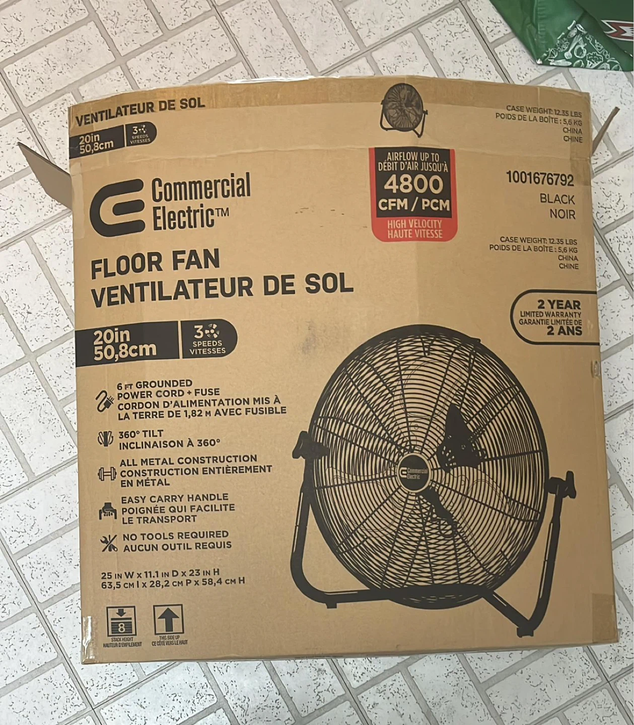 Commercial Electric 20-inch Floor Fan