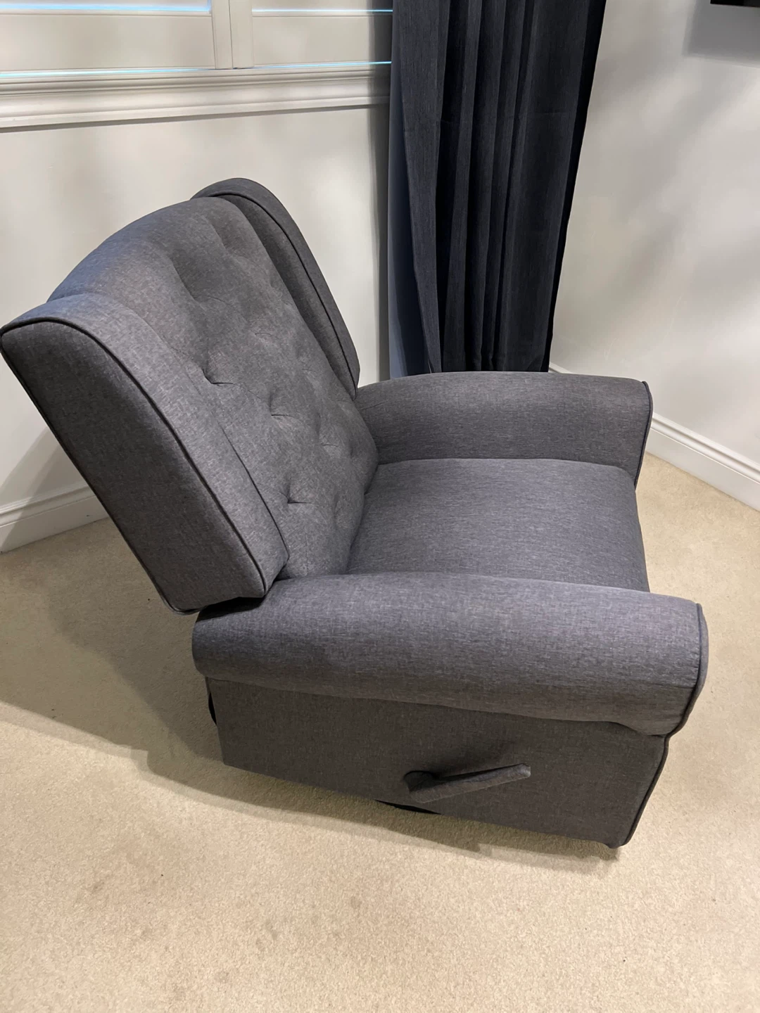 Grey Nursery Rocker Recliner - photo 3