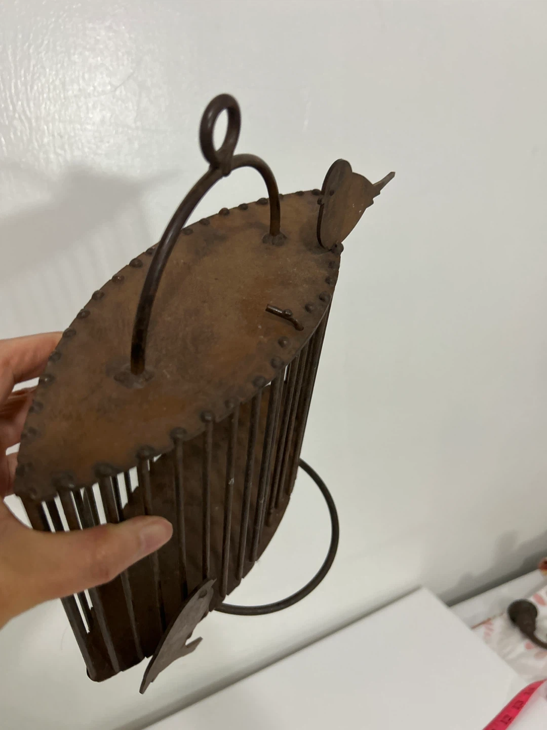 Rustic Metal Bird Cage Decorative Item - photo 2