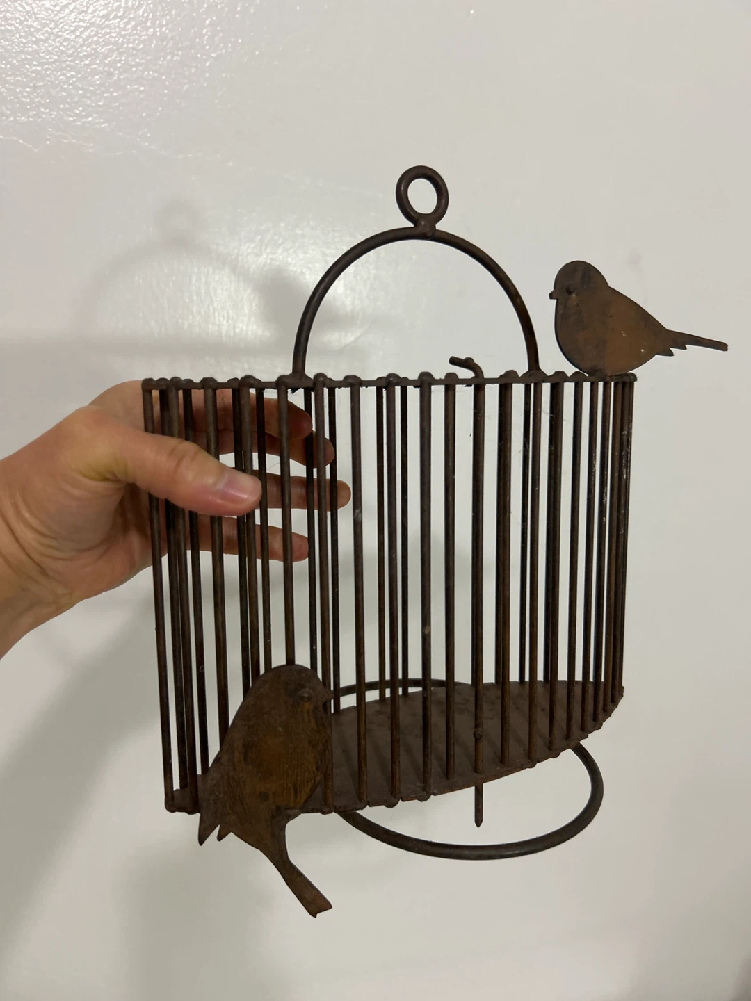 Rustic Metal Bird Cage Decorative Item