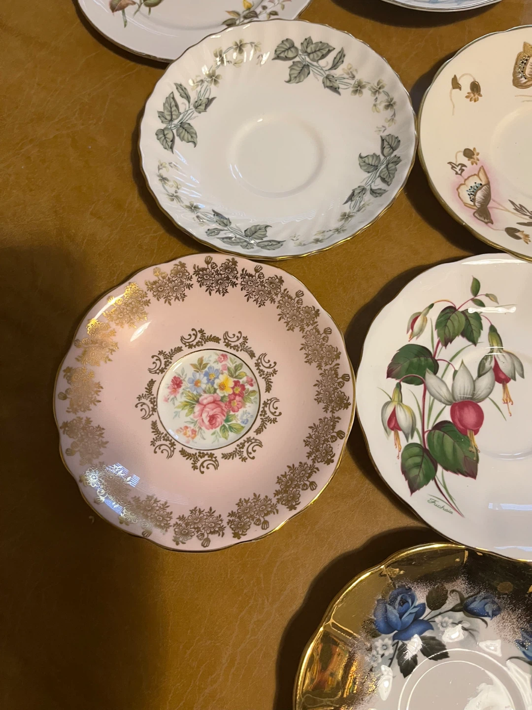 Set of 11 Vintage Floral Saucers - photo 3