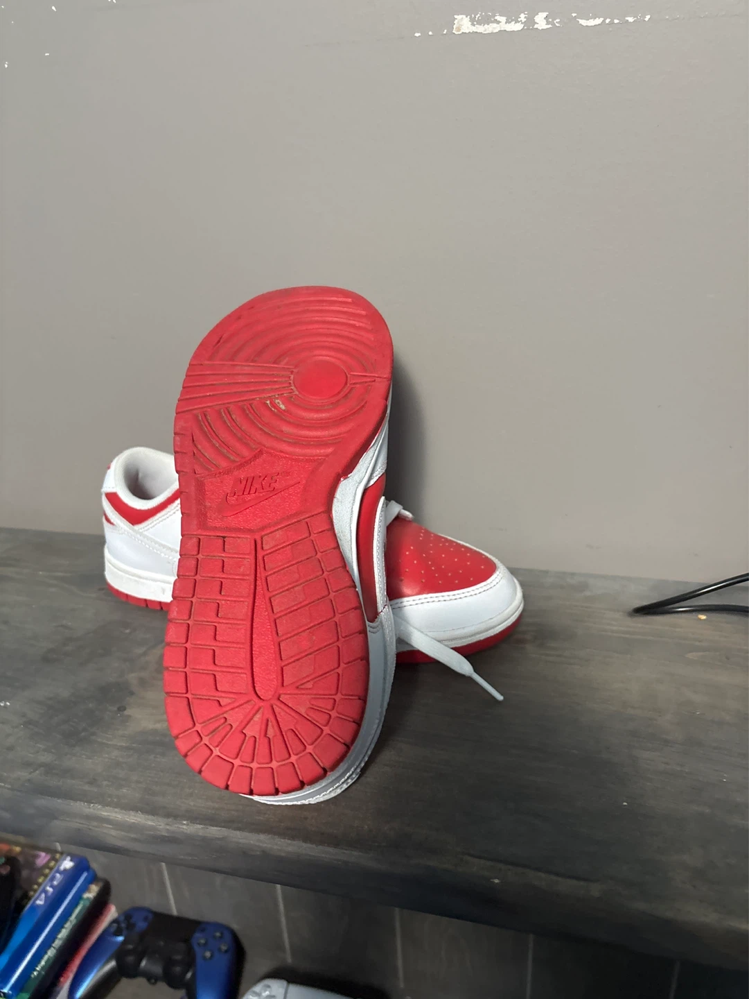 Nike Dunk Low Red White Sneakers - photo 3