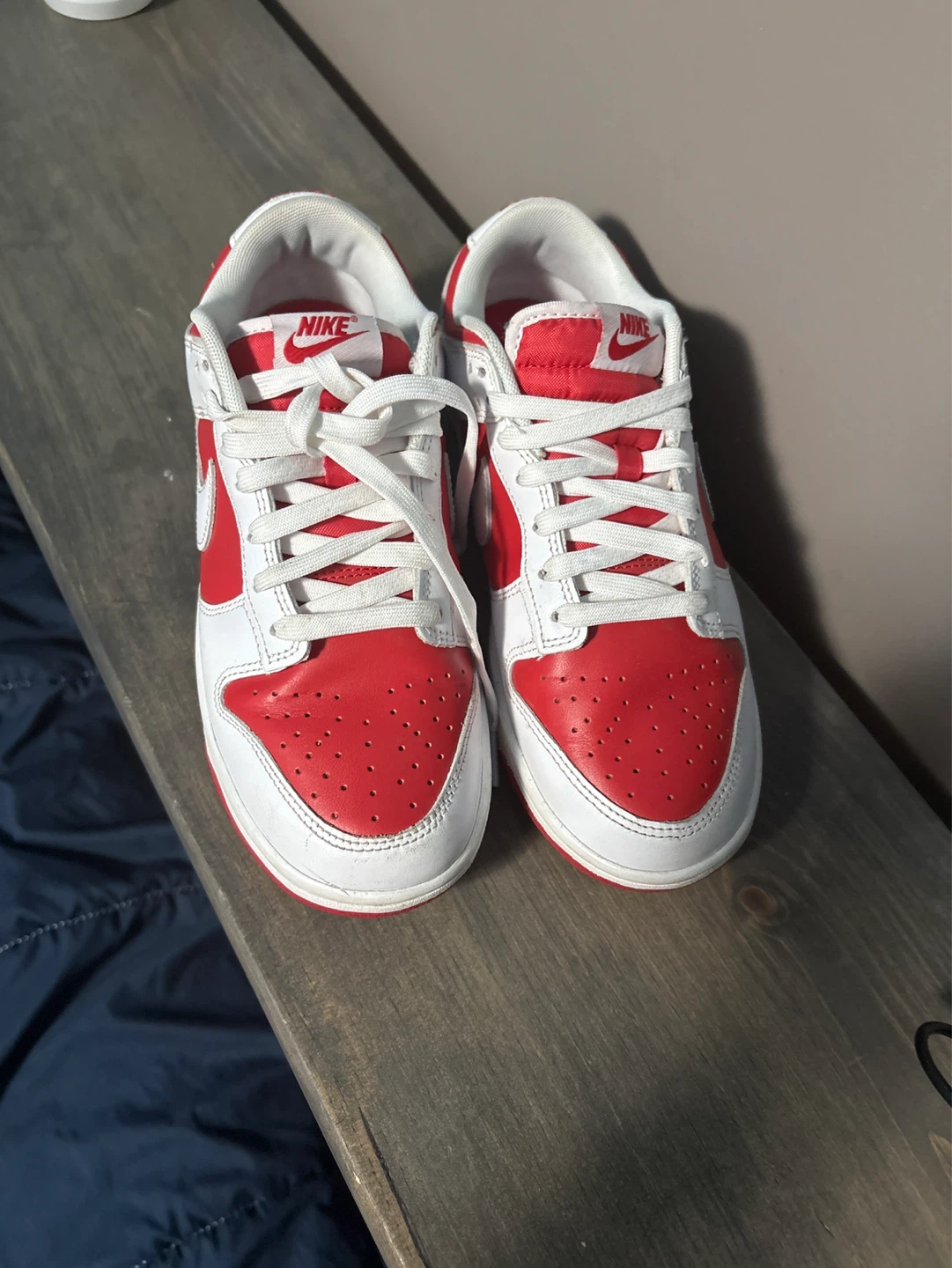 Nike Dunk Low Red White Sneakers - photo 2