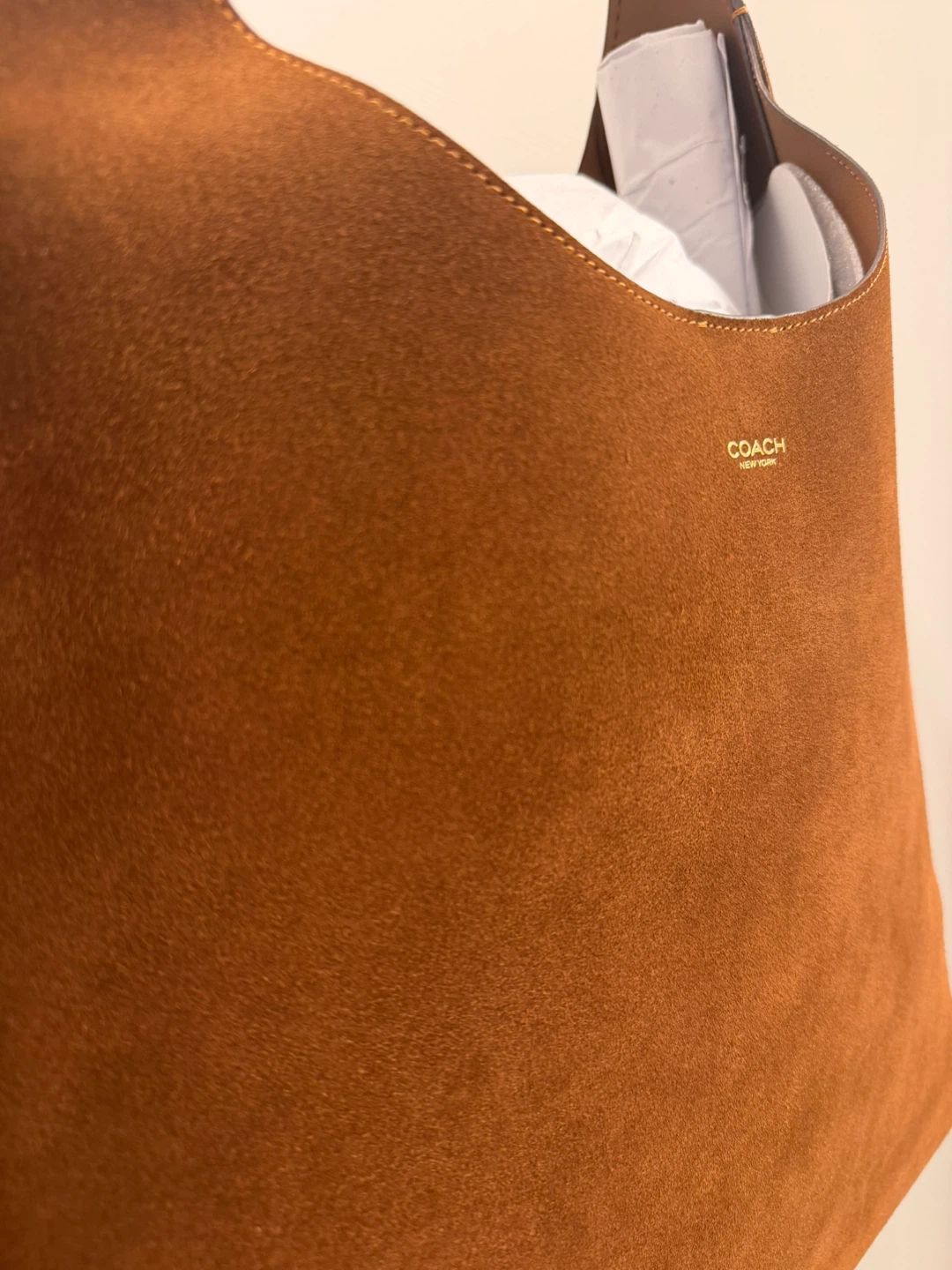 Brand NEW COACH BROOKLYN 39 Suede Bag - Warm Brown - photo 3