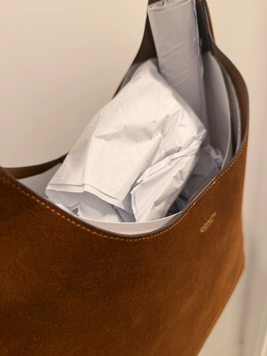 Brand NEW COACH BROOKLYN 39 Suede Bag - Warm Brown - photo 2