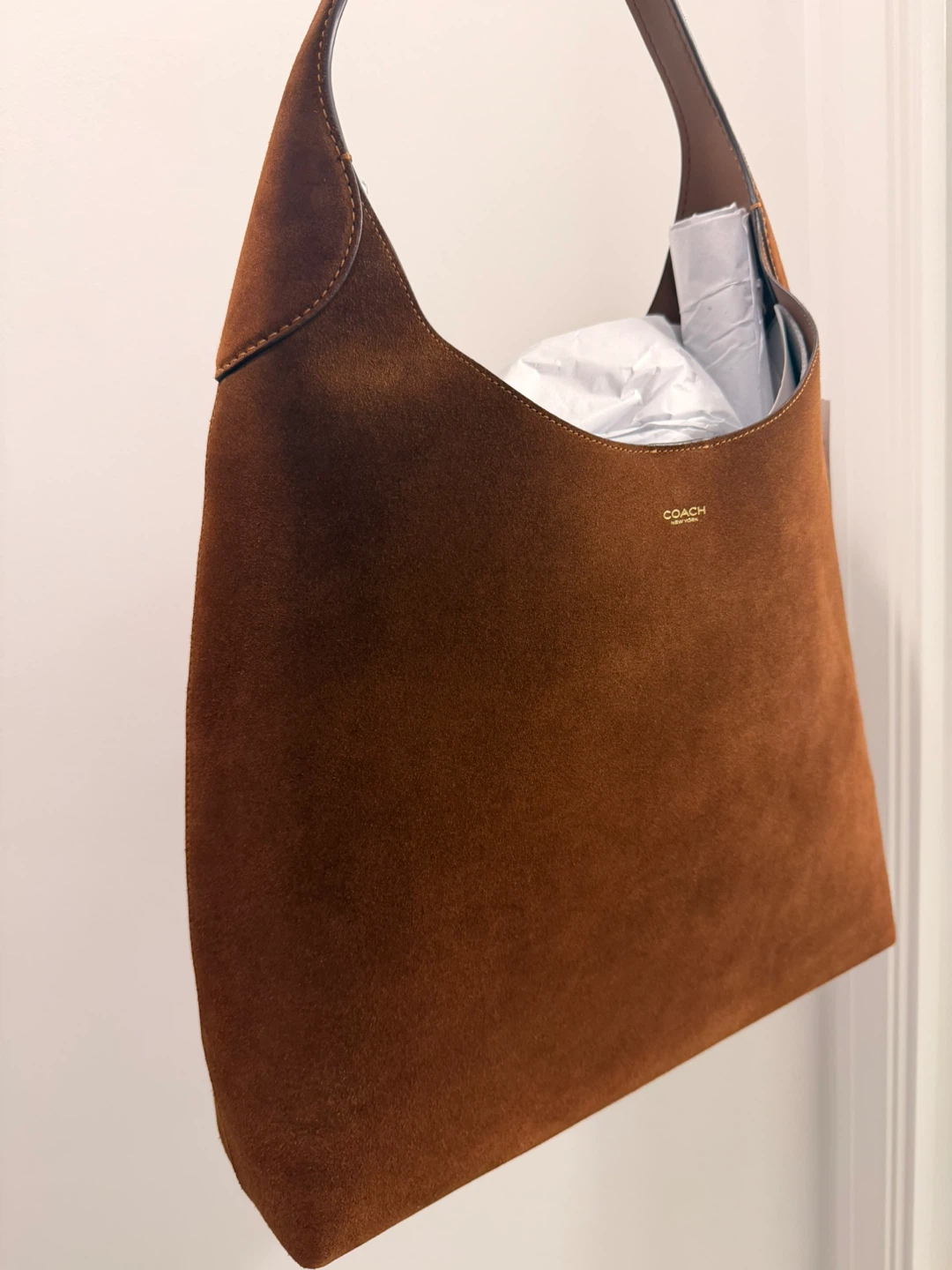 Brand NEW COACH BROOKLYN 39 Suede Bag - Warm Brown - photo 5
