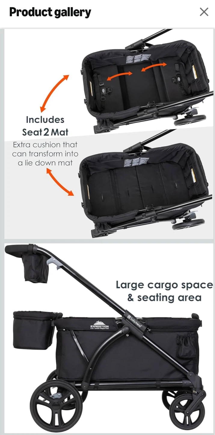 Baby Trend Expedition 2-in-1 Stroller Wagon Plus - photo 4