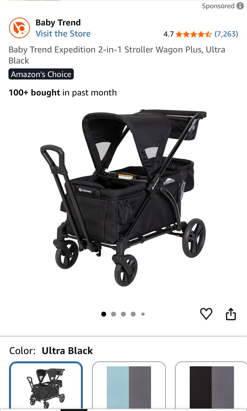 Baby Trend Expedition 2-in-1 Stroller Wagon Plus