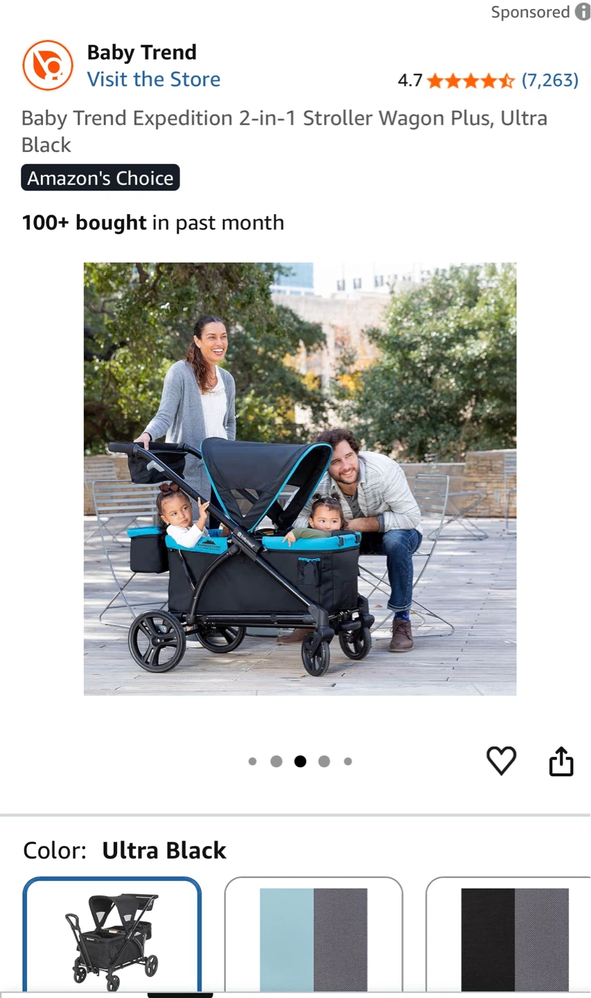 Baby Trend Expedition 2-in-1 Stroller Wagon Plus - photo 5