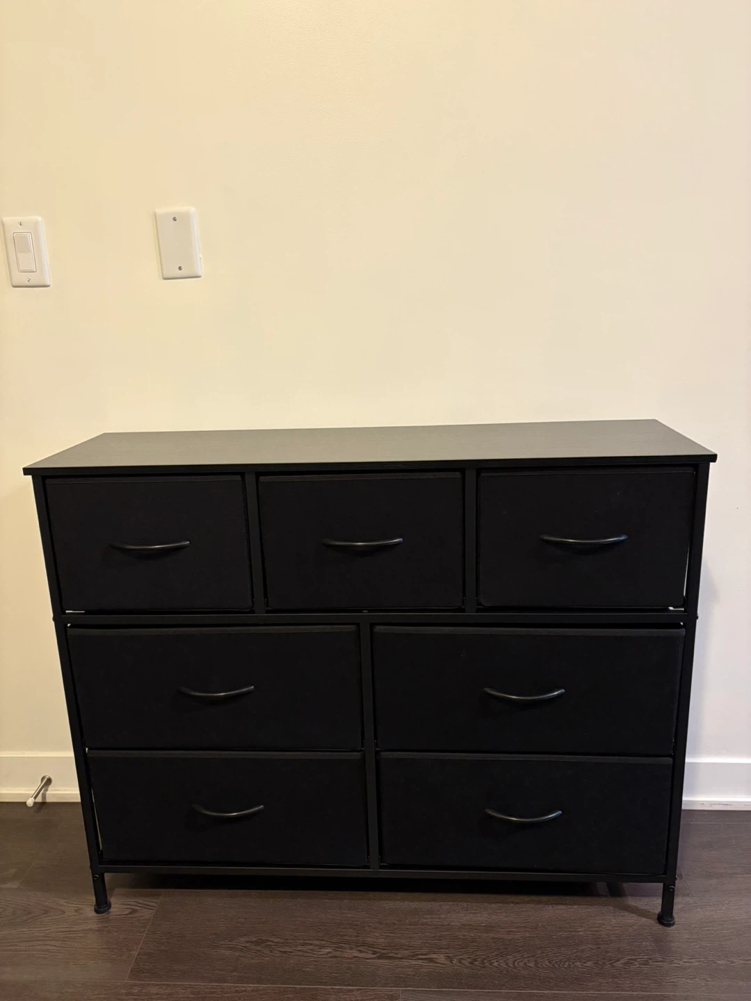 Black 7-Drawer Fabric Dresser - photo 3
