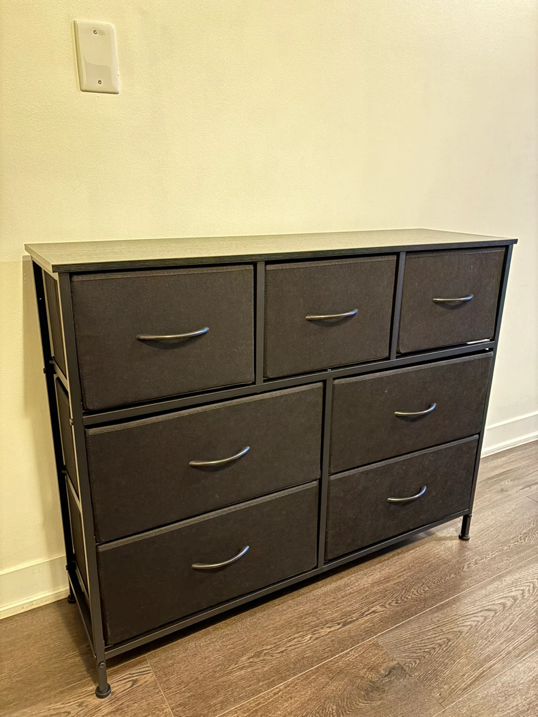Black 7-Drawer Fabric Dresser - photo 2