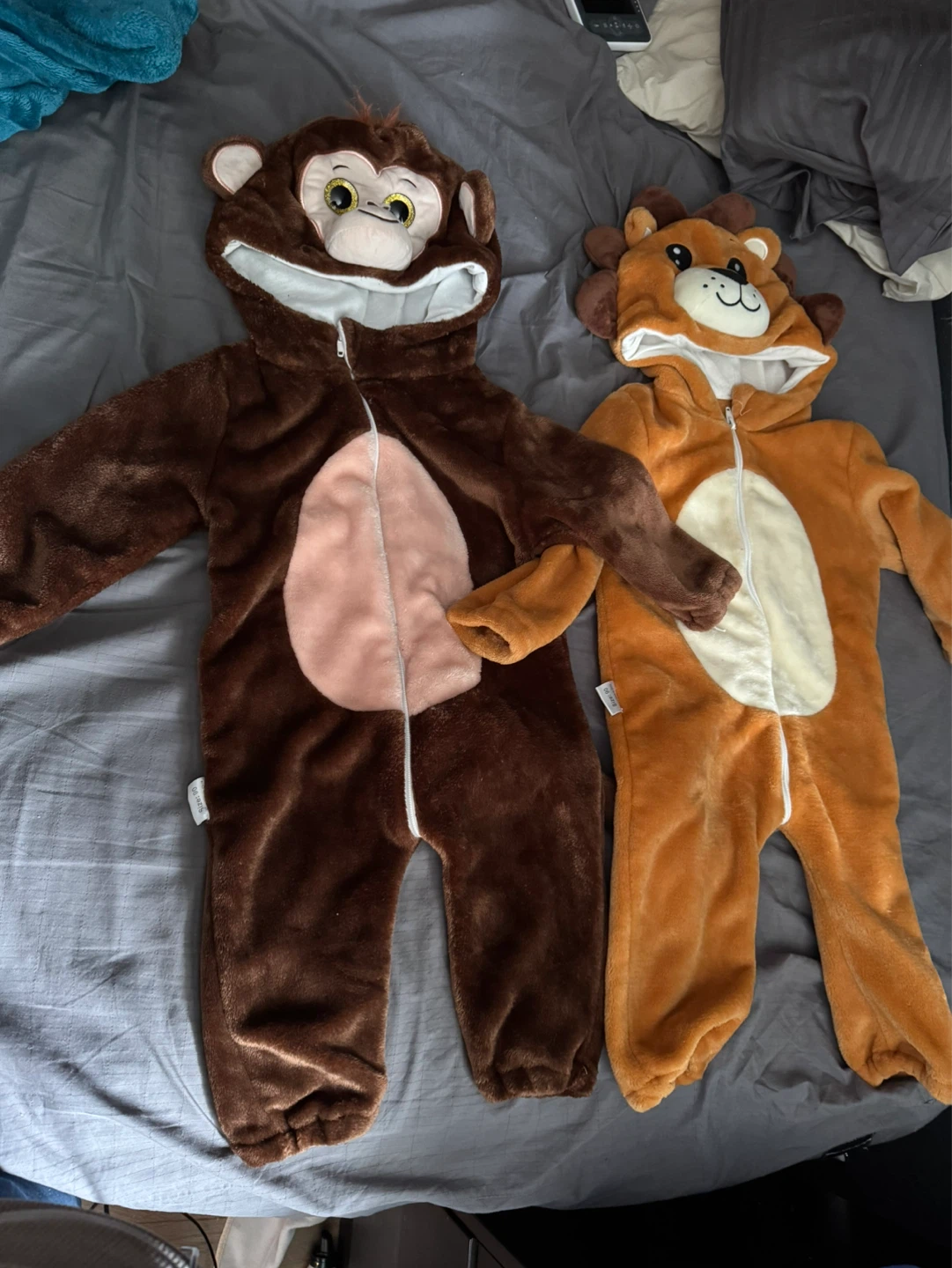 Toddler Monkey and Lion Costumes